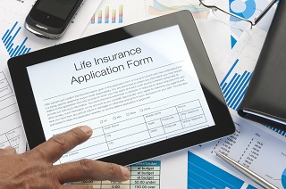 image of life insurance application